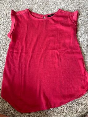 Banana Republic Fuchsia Flutter-Sleeve Shell Top